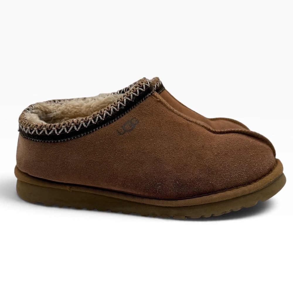 UGG Slippers Tasman Suede Shearling Womens 8 Chestnut Prepp Cozy Gorpcore Winter